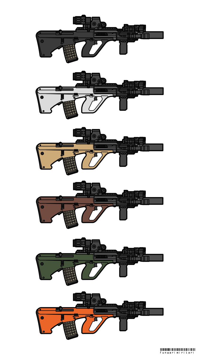 funwarimiritari's tweet image. 大きい樹脂一体パーツがあると色々な色に塗りたくなる…
皆様は何色が一番好きですか？
#AUG