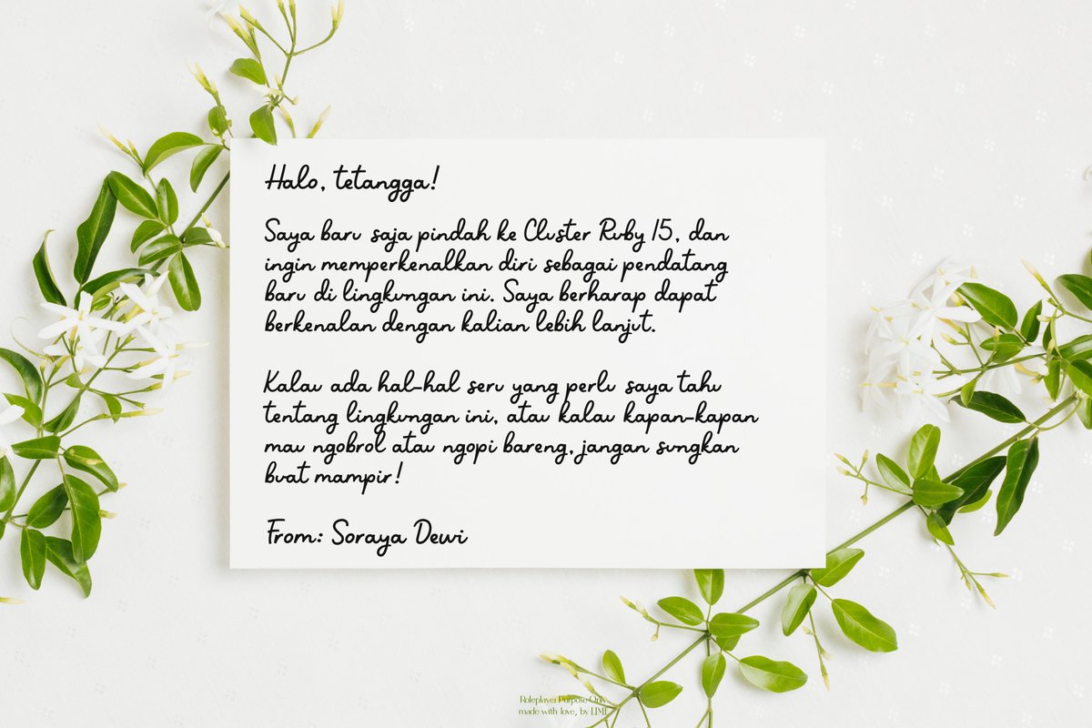 ㅤ
🔔DING-DONG
You’ve received a special delivery!
To: Tetangga PIR Jakarta Selatan
ㅤ