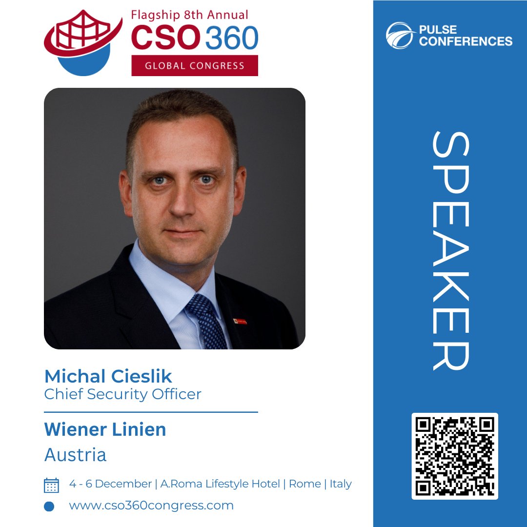 8th #CSO 360 Global Congress
4 – 6 December 2024
A.Roma Lifestyle Hotel | #Rome | Italy
#Resilience Strategies to Protect People, Profits, Property, Information and Reputation. Registration: pulseconferences.com/conference/8th…