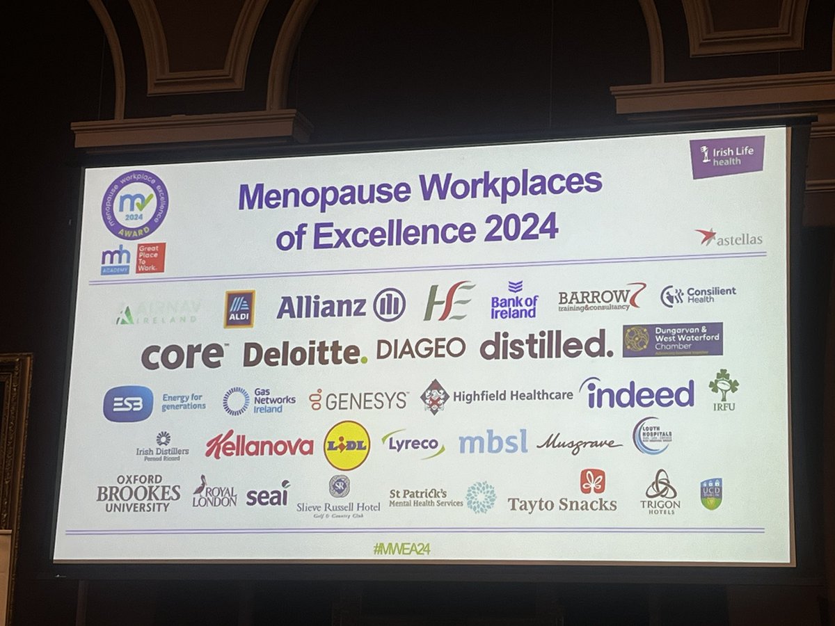 MBSLNEWS's tweet photo. Deligted to be recognised as a Menopause Workplace Centre of Excellence for 2024.  @HubMenopause @GPTW_Ireland https://t.co/ZfgpIuD4nX