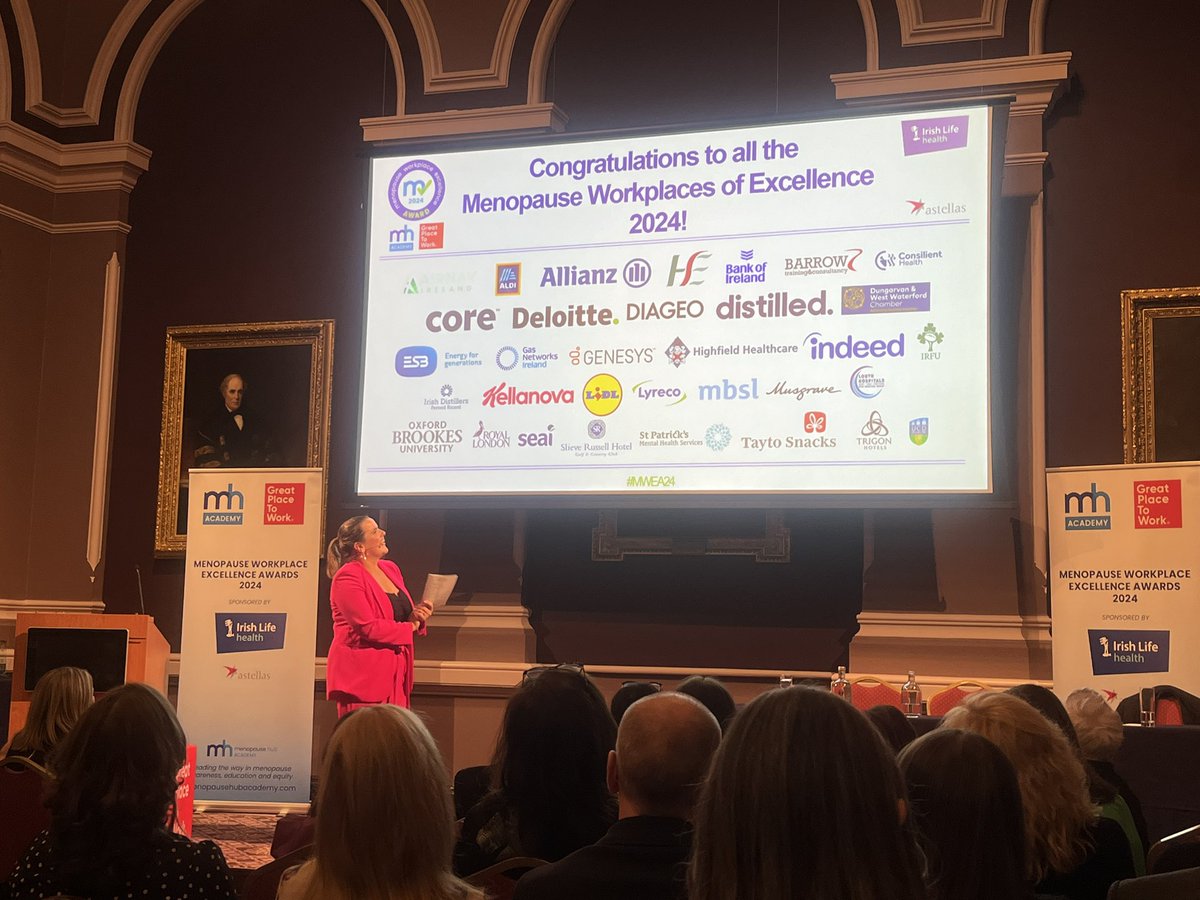 MBSLNEWS's tweet photo. Deligted to be recognised as a Menopause Workplace Centre of Excellence for 2024.  @HubMenopause @GPTW_Ireland https://t.co/ZfgpIuD4nX
