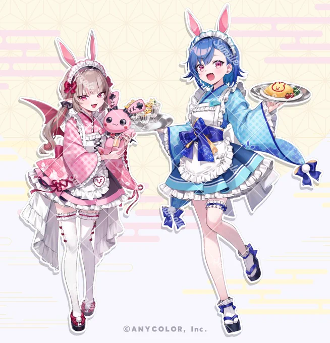 【お知らせ!】にじさんじ #たまうさぎ喫茶 グッズにて西園チグサさん、魔界ノりりむさんを担当させていただきました!何卒よろしくお願いいたします! 
