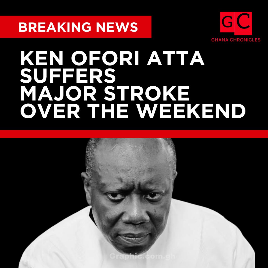 _GhChronicles's tweet image. BREAKING:

Former Finance Minister Ken Ofori Atta suffered a major stroke over the weekend.

Let’s all remember him in our prayers.