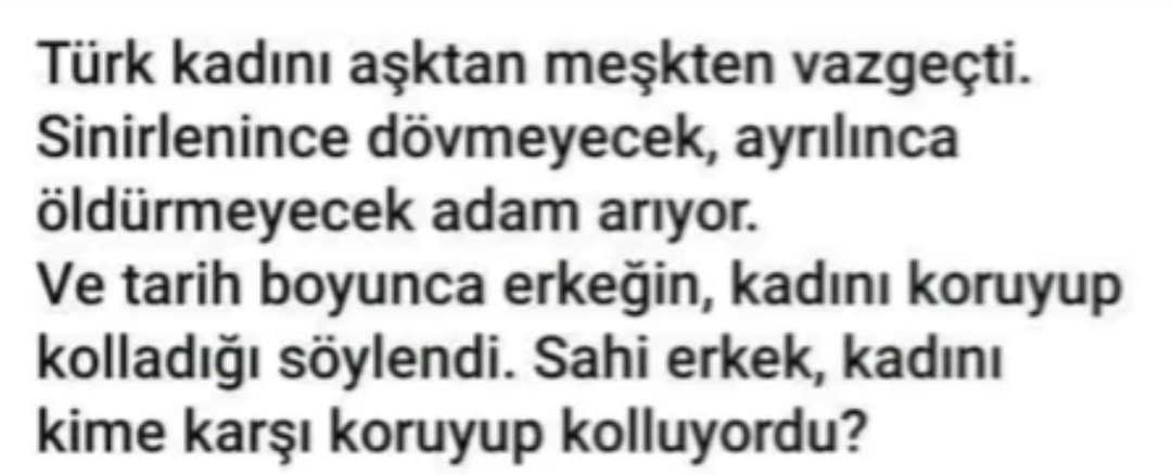 Velhasıl kadınlara uygulanan en sert şiddet sımsıkı sarılmak olmalı..