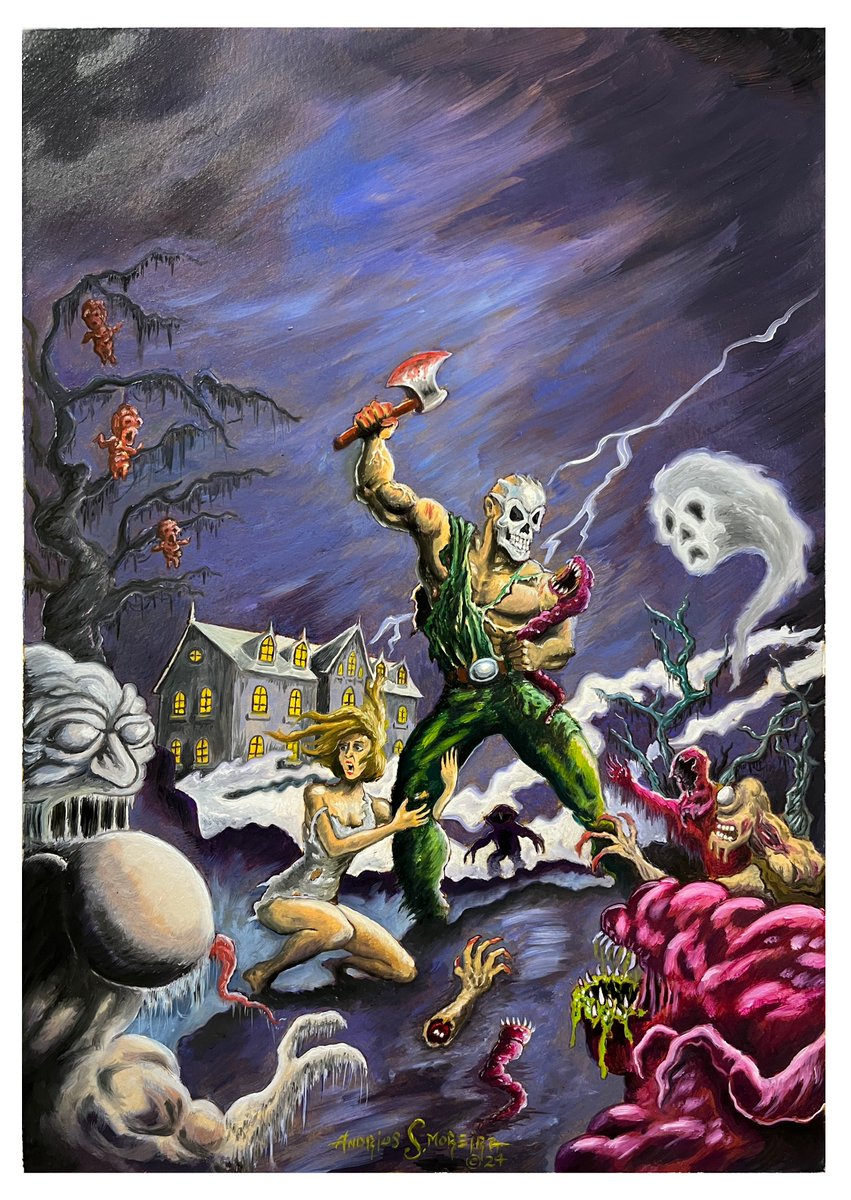 s_andrios's tweet photo. Splatterhouse 2 - oil paint on Canson Graduate paper. Commissions open.
#andriosart1983 #traditionalart #oilpainting #splatterhouse #splatterhouse2 #namco #sega
#megadrive #segagenesis #genesis #16bit #horror #CoverArt #fanart #TraditionalPaint
#CardGameArt #boardgameart https://t.co/CuYHuMXbmu