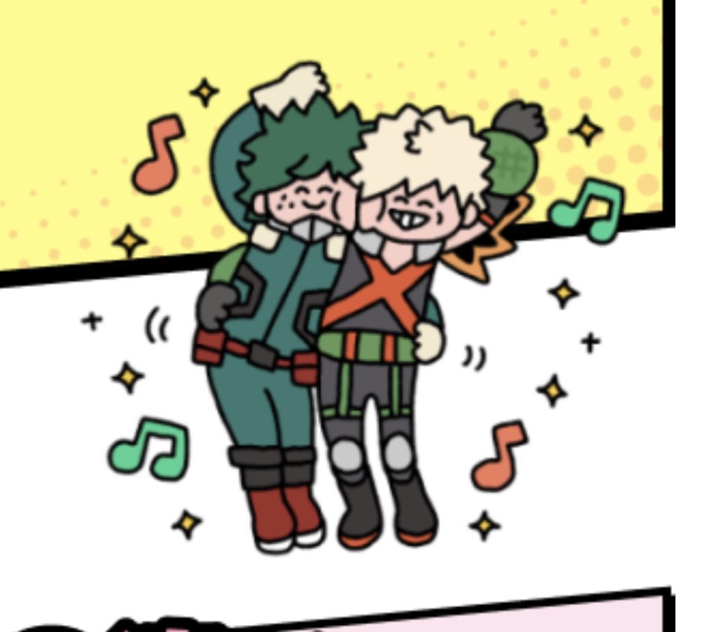 No the way that HORIKOSHI himself authorised these LINE stickers.. bkdks really never lose. 😂 

I can’t get over Izuku arching his hip into Katsuki’s hand like some girlfriend and their squished cheeks. 😂