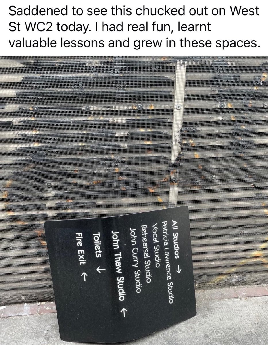 Sometimes important memories aren't lost to private collectors, they're just thrown out with the trash.

<a href="/7DialsPlayhouse/">Seven Dials Playhouse</a> don't care about their history, they discarded it in the same way they removed ongoing affordable training for actors.
Sign and share
chng.it/X6r6DSZWVj1