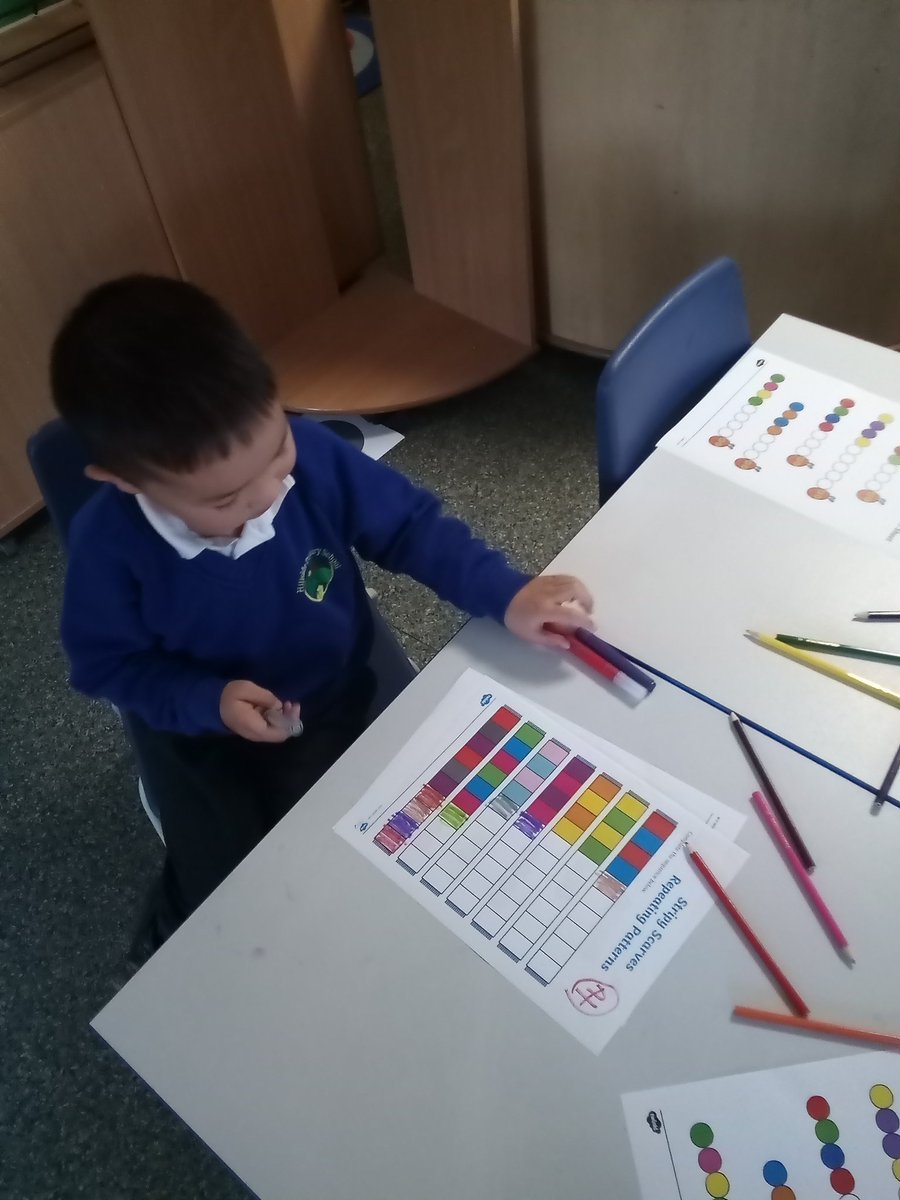We have continued learning about patterns this week and the children are loving completing the missing parts and making their own!