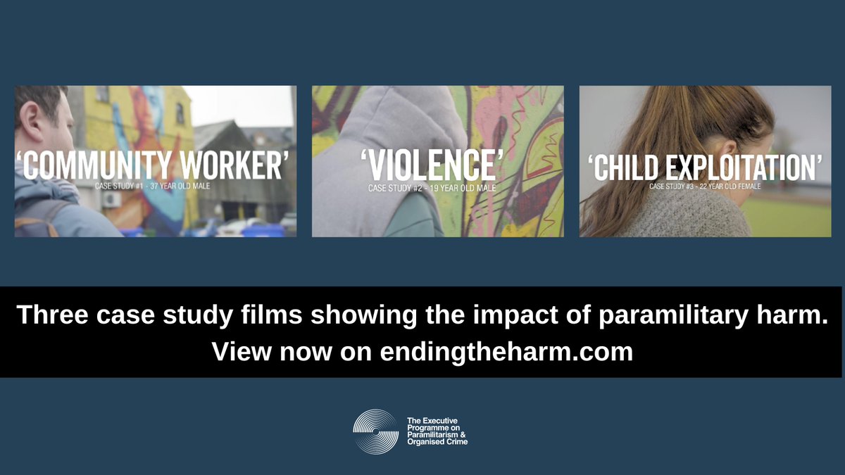 We recently created 3 case study videos to show how paramilitary &amp; criminal gangs exploit and control people &amp; communities.
The videos are a powerful insight into how some people are coerced into a life of paramilitary crime &amp; violence.
View the films at endingtheharm.com