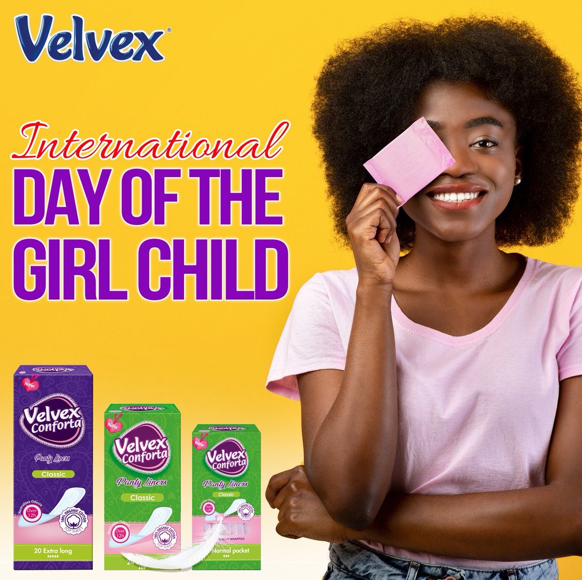 Quality Care for Every Girl, Every Day 💙! On this International Day of the Girl Child, we honour the strength, resilience, and dreams of girls around the world. 

#Velexcaresforyou #DayOfTheGirl #QualityForHer #ComfortWithCare #VelvexConforta