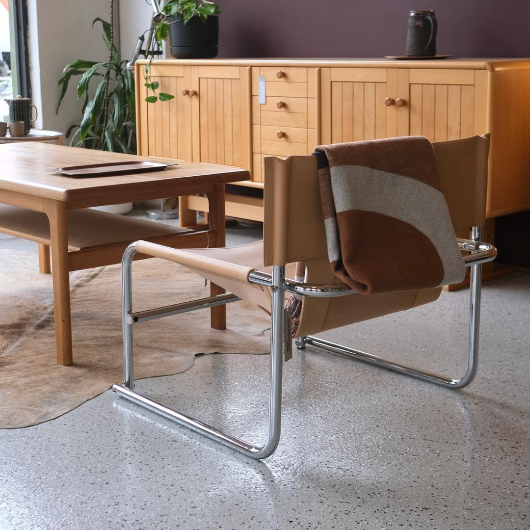 Timeless design, reimagined. 
Rodney Kinsman’s iconic T1 Sling chair, crafted in 1967, remains a perfect fit for modern living.  

Available now in natural, black, and brown leather.

📷 Grandfather's Axe - One of our global stockists and Australia's best-loved vintage furnit ...