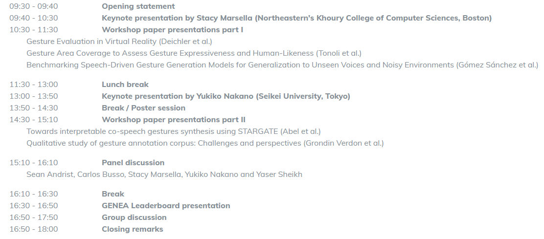 GENEA Workshop tweet media