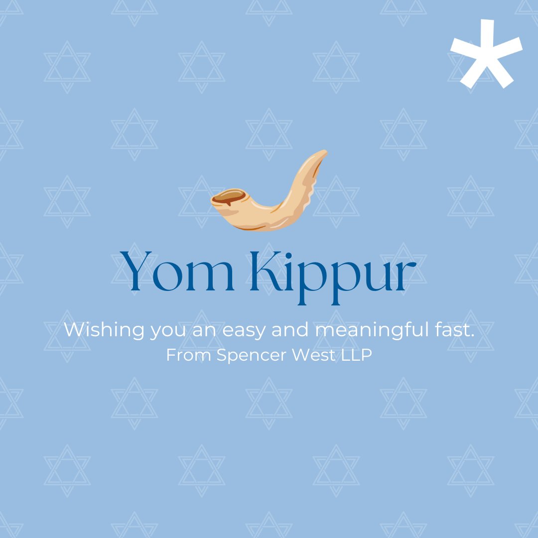 Wishing all of our Jewish Partners, clients and friends an easy and meaningful fast during Yom Kippur

From everyone at Spencer West! 🕍 

#YomKippur #JewishNewYear #WeAreSpencerWest
