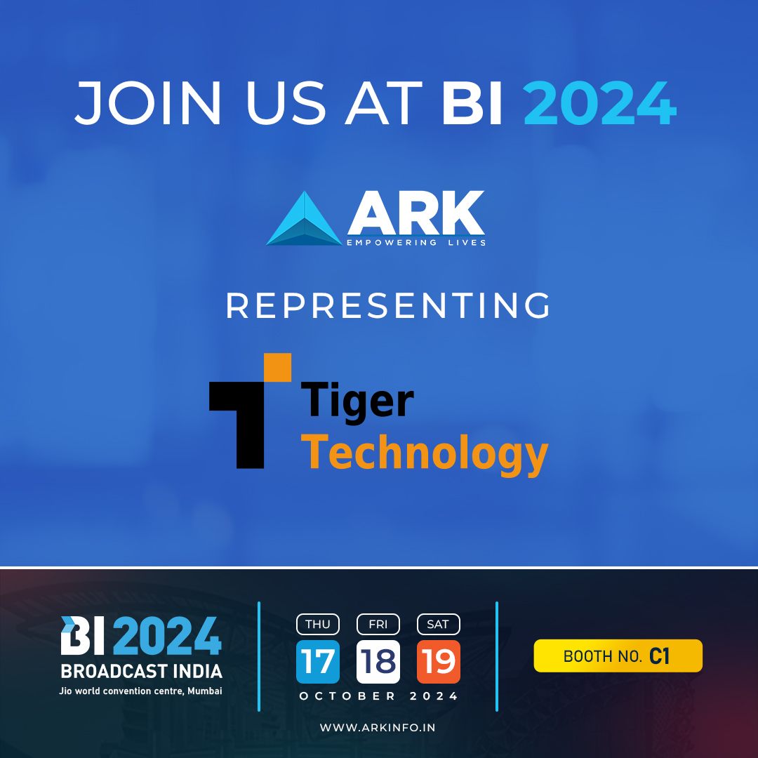 arkinfosolution's tweet image. We are excited to showcase Tiger Technology at the Broadcast India Show 2024.

Event Details: 
Dates: October 17-19, 2024 
Venue: Jio World Convention Centre, Mumbai 
Visit us at Booth C1 

#BroadcastIndia2024 #TigerTechnology #ARKatBI #BI2024 #broadcast #Cloudsolution