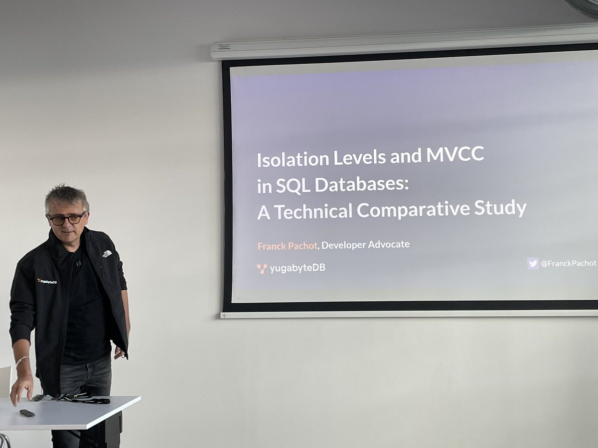 Dani Schnider (@dani_schnider) on Twitter photo Isolation levels in SQL differ in different database systems. <a href="/FranckPachot/">Franck Pachot</a> will explain us the details at #POUG2024 Isolation levels in SQL differ in different database systems. <a href="/FranckPachot/">Franck Pachot</a> will explain us the details at #POUG2024
