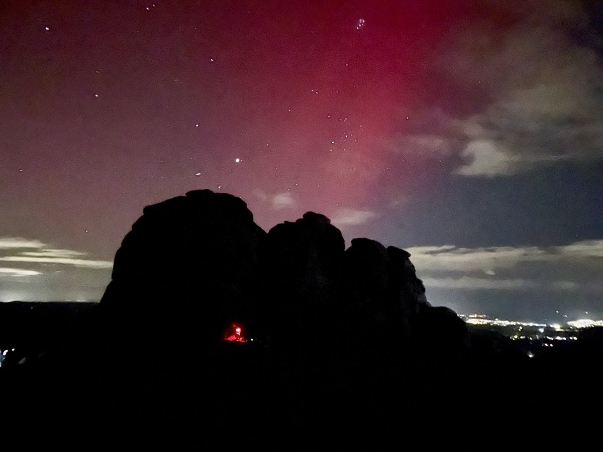 Northern lights last night over Dartmoor UK