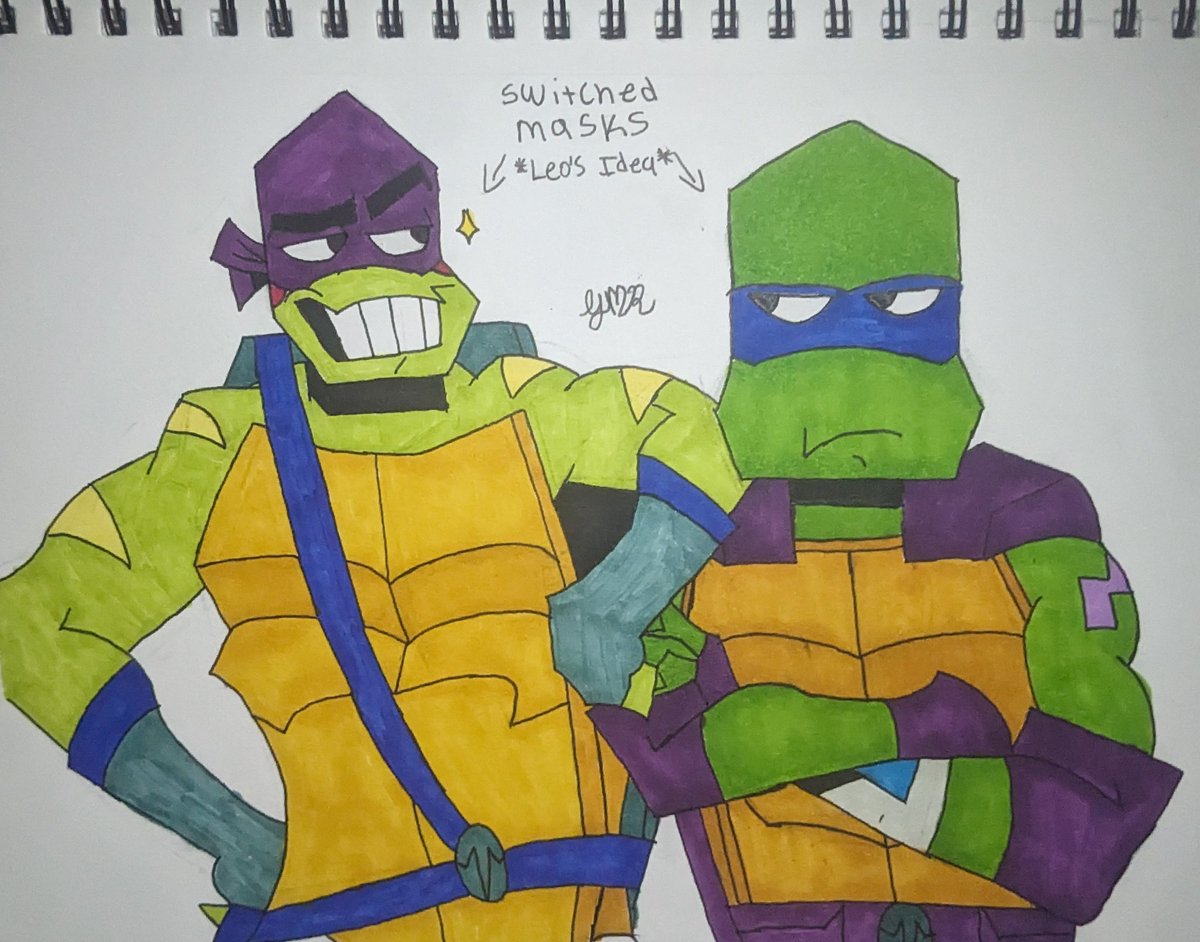 Greasynetts's tweet photo. Risetober 2024 Disaster Twins/Movie set. It's late but whatever here's day 2 from me and my sis

Challenge: @sariphantom
#rottmnt #saverottmnt #disastertwins #bringbackrise #unpauserotttmnt #rottmntleo  #rottmntdonnie #rottmntfanart #rottmntraph #rottmntmikey #risetober2024 #fyp https://t.co/vwq9KZf1ok