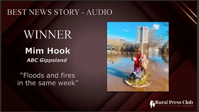 Congrats to winner of the #RPCVAwards 2024 Best News Story - Audio: Mim Hook of ABC Gippsland for ‘Floods and fires in the same week’. Award sponsor: The Weekly Times.
abc.net.au/listen/program…