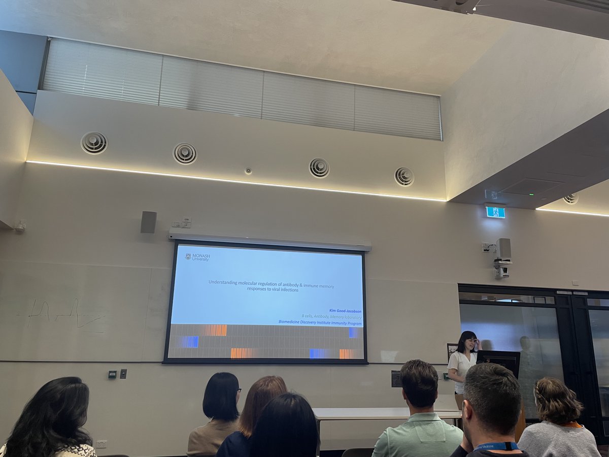 Monash University STM Department of Immunology (@monashimmunol) on Twitter photo This week the department heard from <a href="/immunity_BDI/">Immunity_BDI_Monash</a> co-lead Prof Kim Jacobson <a href="/KimLJacobson/">Kim Good-Jacobson</a> - two great stories about dysfunctional antibody and immune memory responses during chronic infection 🦠<a href="/MonashBDI/">Monash Biomedicine Discovery Institute</a> This week the department heard from <a href="/immunity_BDI/">Immunity_BDI_Monash</a> co-lead Prof Kim Jacobson <a href="/KimLJacobson/">Kim Good-Jacobson</a> - two great stories about dysfunctional antibody and immune memory responses during chronic infection 🦠<a href="/MonashBDI/">Monash Biomedicine Discovery Institute</a>