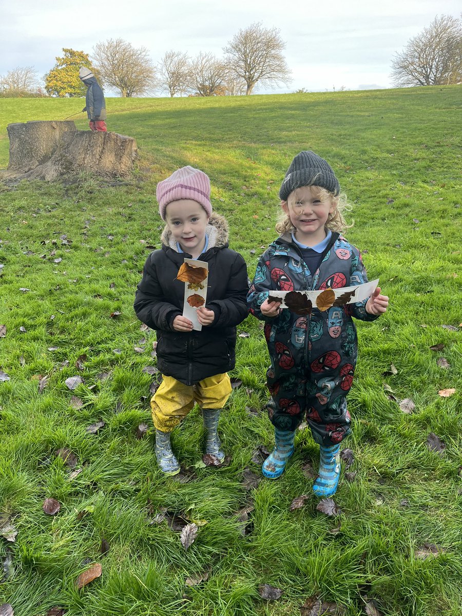 GCPSReception's tweet image. Reception are looking for autumn leaves in Forest school. 
Look at all of the beautiful colours we have found. 🍁 @GreenfieldsCPS
