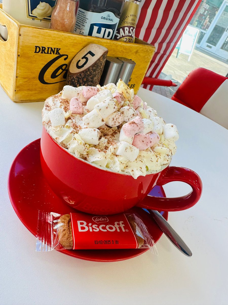 Hot chocolates from £3. We have the heating on, Motown playing and friendly staff to talk to…