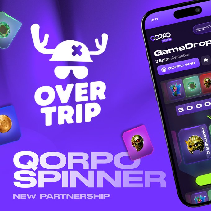 Overtake Joins QORPO Spinner with NFT Boxes