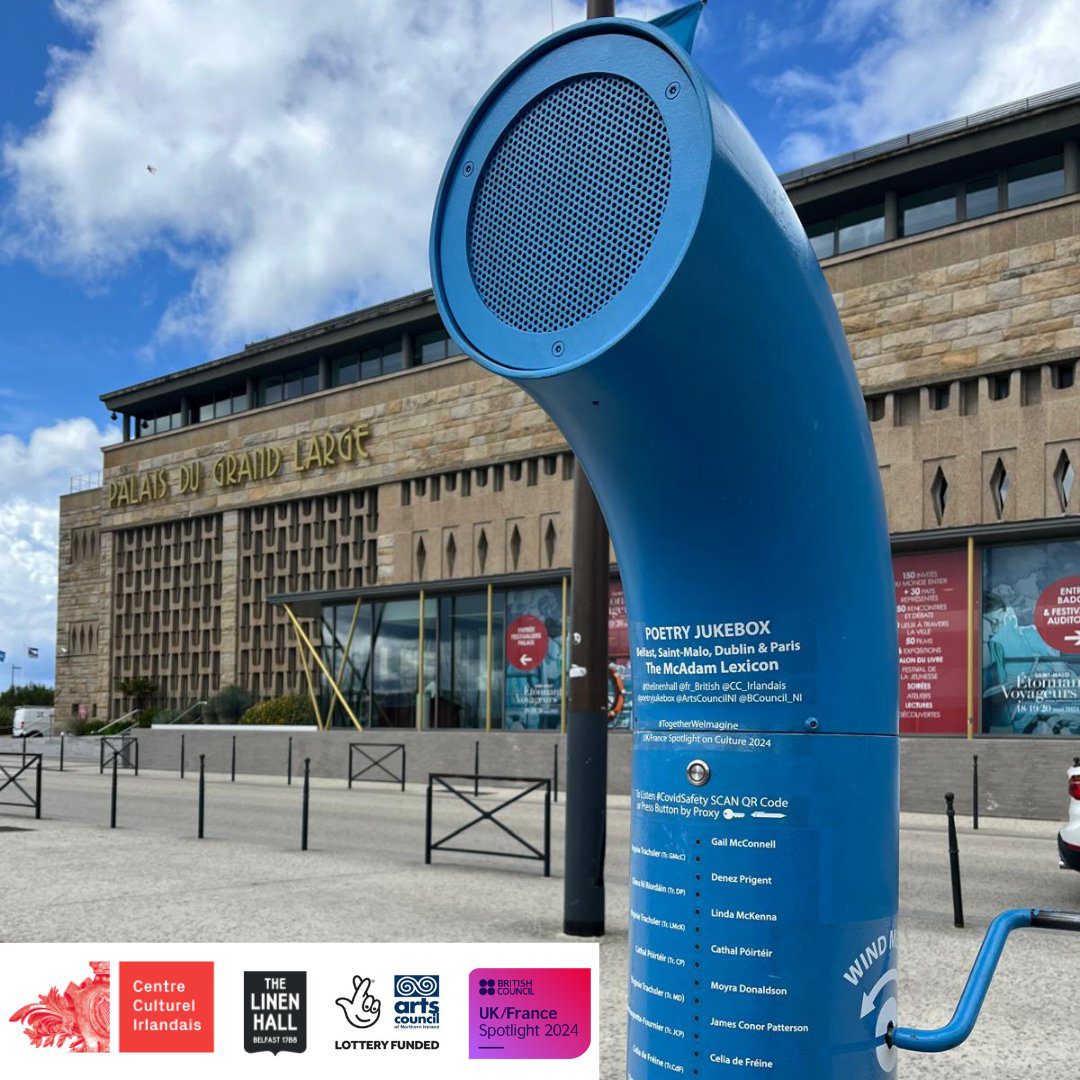 Launch of the McAdam Lexicon Poetry Jukebox
22nd October – 1:00 pm - 2:00 pm
£5.00

The Linen Hall, in partnership with the Centre Culturel Irlandais and Quotidian, commissioned 10 poets to write a new poem in response to the Robert McAdam Comparative Lexicon and commissioned 10