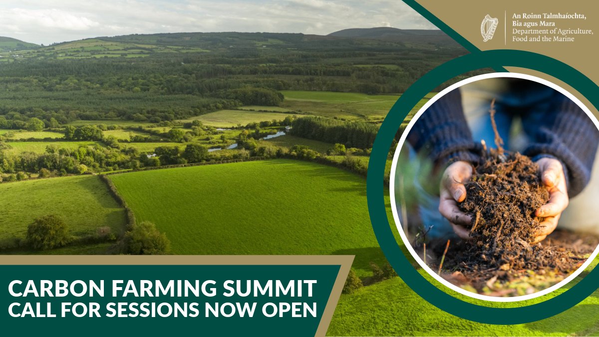 Ireland is hosting the 2nd Carbon Farming Summit in Dublin from the 4th to the 6th March 2025. A call is now open for proposals for sessions and will close on the 31st of October 2024.

Find out more 👉carbonfarmingsummit.eu/call_for_sessi…