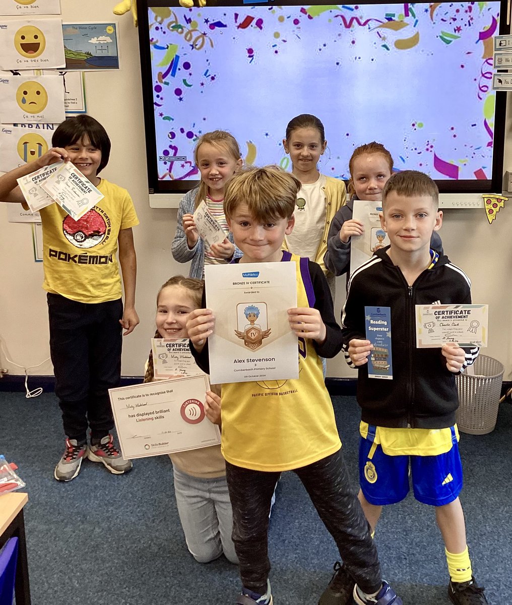 What a week of achievement in Y3! Keep up all the hard work team. @ComberbachMrsY