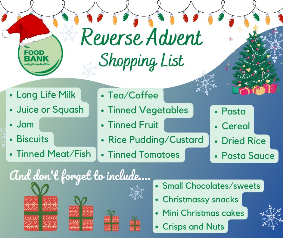 Reverse Advent appeal 2024
We are launching our popular Reverse Advent appeal which runs from November to the beginning of December!
Anyone can join in, family, friends, schools &amp; businesses! And it's very easy to do.
More info here: mkfoodbank.org.uk/latest.../reve…
#winterappeal #mk