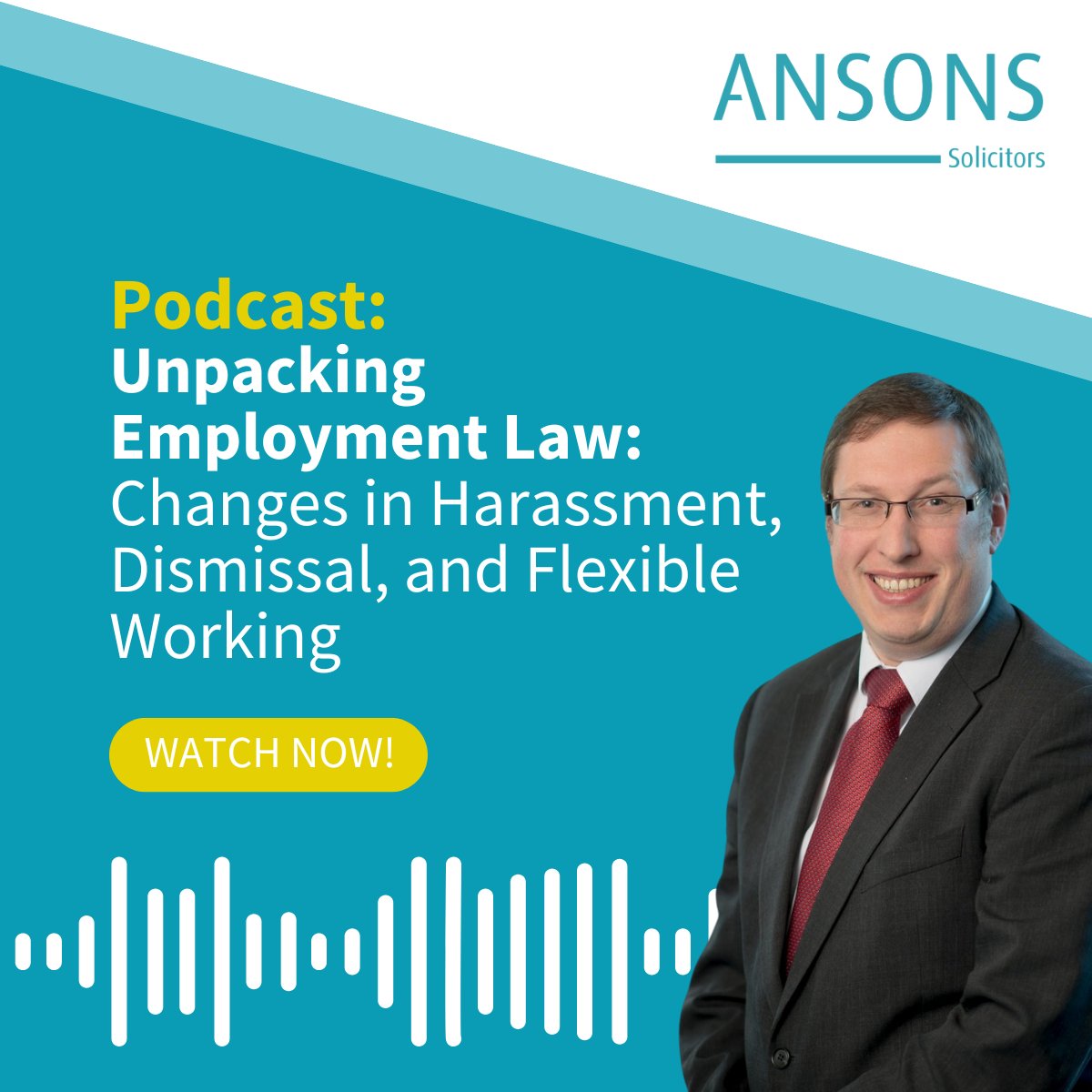 AnsonsLegal's tweet image. Do you follow the latest Employment Law practices?

Our expert Jason Alcock explores the recent changes to harassment law, flexible working, unfair dismissal, and more in our latest Podcast!

Watch and listen here: bit.ly/3BBoOKk

#EmploymentLaw #FlexibleWorking