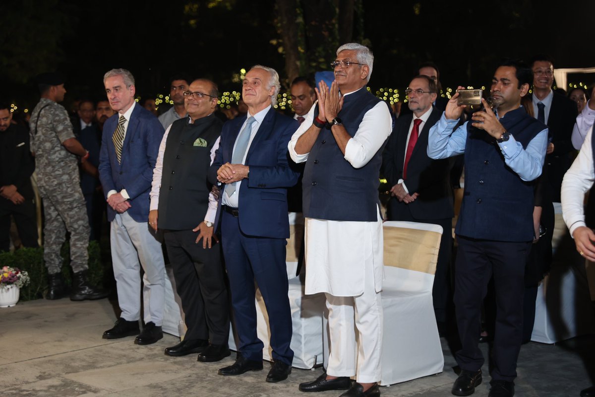 EmbEspIndia's tweet image. Celebrating National Day of🇪🇸 at the Embassy of🇪🇸in🇮🇳. Grateful to our esteemed Chief Guest, Hon. Minister of Tourism &amp;amp; Culture, Mr. Gajendra Singh Shekhawat for joining us and heatfelt thanks to Ambassador, Juan Antonio March for hosting the occasion.
¡Viva España!🇪🇸

#SpaIndia