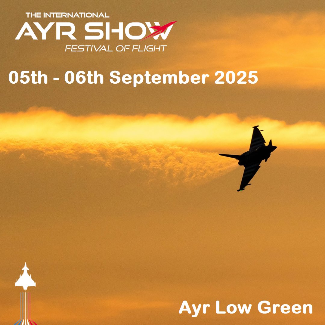 Get ready to take-off with our 2025 Airshow dates confirmed!

We're delighted to announce that the International Ayr Show - Festival of Flight will return to Ayr Shorefront on Friday 5th &amp; Saturday 6th September 2025.