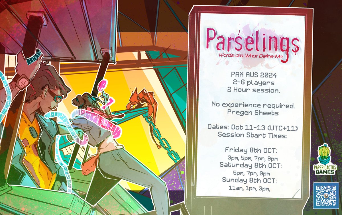 The first day of Pax is over!

If you haven't had a chance to play parselings, check us at the tablereerpg freeplay ar a a!