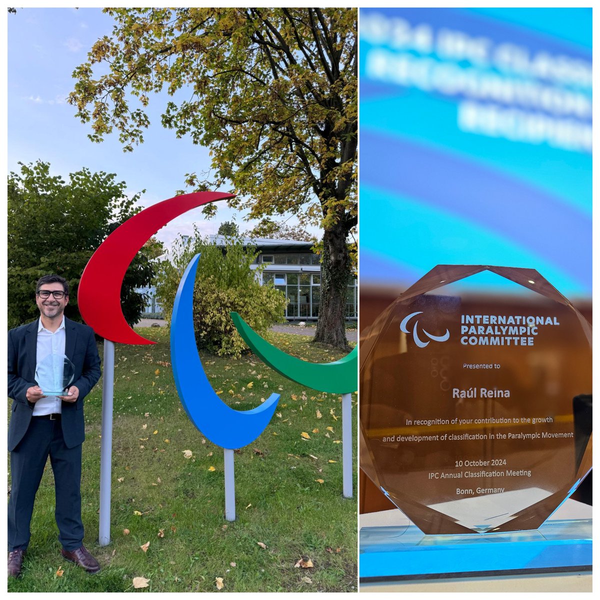 Raul Reina (@rreinava) on Twitter photo Deepely proud and grateful for this International Paralympic Classification award by <a href="/Paralympics/">Paralympic Games</a> in Bonn. Thanks for <a href="/UniversidadMH/">UMH</a>, <a href="/cidumh/">CID (UMH)</a>, <a href="/Paralimpicos/">Comité Paralímpico Español</a>, <a href="/ifcpf/">IFCPF (CP Football) ⚽️</a>, <a href="/ParaAthletics/">Para Athletics</a>, <a href="/_FEDPC_/">FEDPC</a> and <a href="/BISFed/">World Boccia</a> for you support in some periods of last 22 years 🦾🫶🦿🔴🔵🟢 Deepely proud and grateful for this International Paralympic Classification award by <a href="/Paralympics/">Paralympic Games</a> in Bonn. Thanks for <a href="/UniversidadMH/">UMH</a>, <a href="/cidumh/">CID (UMH)</a>, <a href="/Paralimpicos/">Comité Paralímpico Español</a>, <a href="/ifcpf/">IFCPF (CP Football) ⚽️</a>, <a href="/ParaAthletics/">Para Athletics</a>, <a href="/_FEDPC_/">FEDPC</a> and <a href="/BISFed/">World Boccia</a> for you support in some periods of last 22 years 🦾🫶🦿🔴🔵🟢