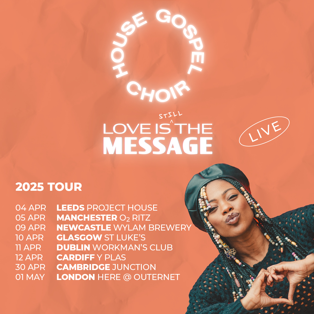gigsandtours (@gigsandtours) on Twitter photo Fusing the biggest house, gospel and garage tunes, <a href="/HouseChoir/">HouseGospelChoir</a> bring their euphoric live show to UK venues in 2025!
Grab tickets 🎟️ tix.to/HGC Fusing the biggest house, gospel and garage tunes, <a href="/HouseChoir/">HouseGospelChoir</a> bring their euphoric live show to UK venues in 2025!
Grab tickets 🎟️ tix.to/HGC