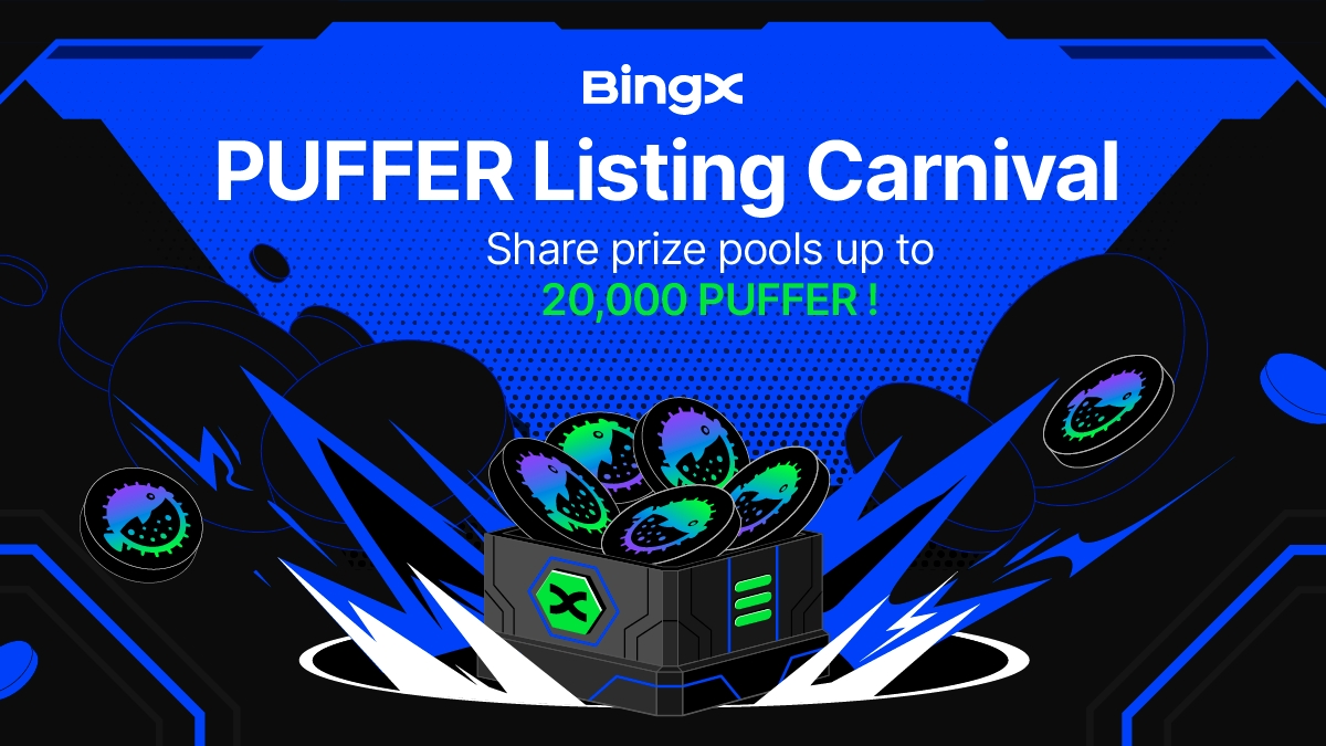 🐡 PUFFER Listing Carnival
Simply deposit &amp; trade $PUFFER and stand a chance to win a share of 20,000 PUFFER. <a href="/puffer_finance/">Puffer Finance 🐡</a> 

👉 More info: bit.ly/3U5ezo2