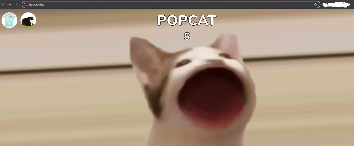 Bagofbread2's tweet image. just noticed on the popcat website, top left theres a link to this maxwell cat game popcat.click
$MAXCAT
so ofc i aped at 100k dexscreener.com/solana/2fqu44s…