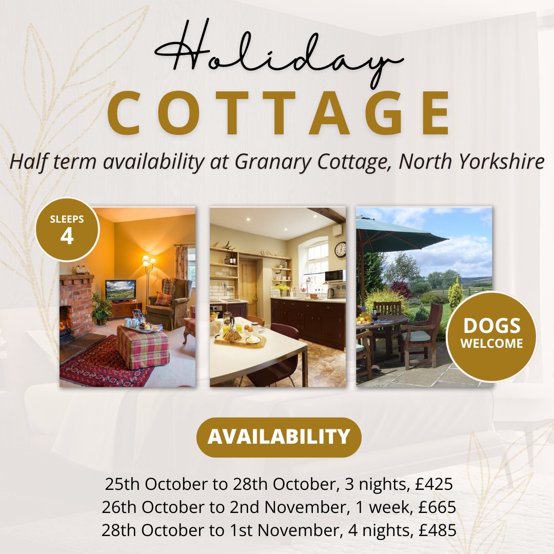 uniqueHcottage's tweet image. Looking for a break over October half term?

Have a browse through these #holidaycottages with availability &amp;amp; take a look at our late availability page for the full list uniqueholidaycottages.co.uk/late-availabil….

#HalfTermHoliday