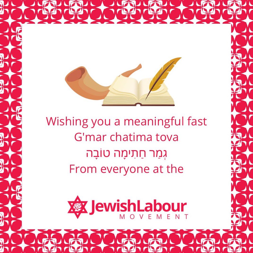 From everyone at the Jewish Labour Movement, we wish you well over the fast this Yom Kippur. 

May you be inscribed in the Book of Life, g'mar chatima tova!