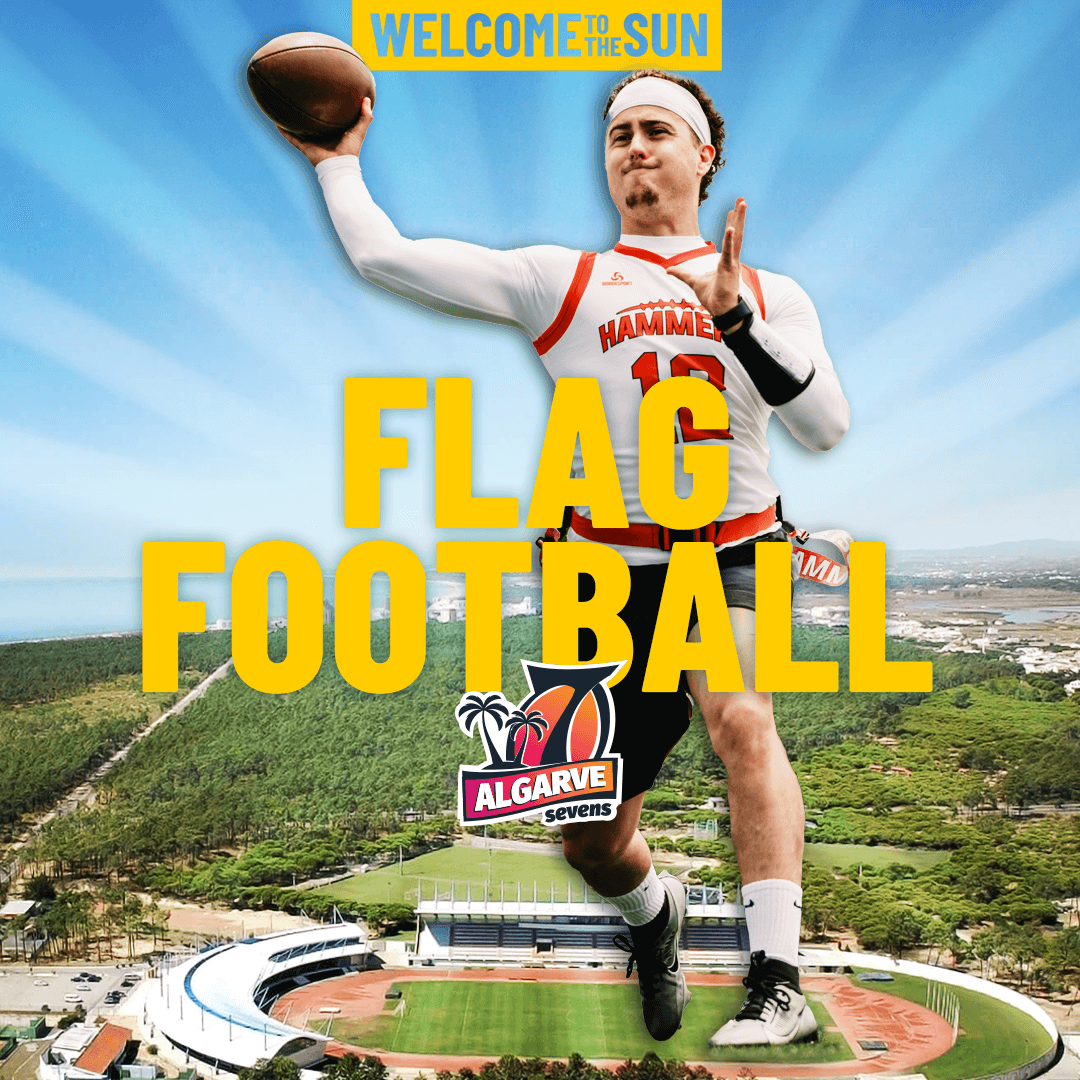 🏈🏃 Algarve 7s Flag Football Tournament – Registrations Open! 🚩

For the first time ever, we’re excited to introduce the Algarve 7s Flag Football Tournament! ☀️

6-9 JUNE 2025 . Algarve . Portugal