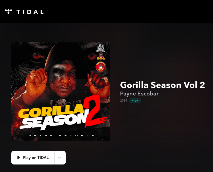 Out Now "Gorilla Season Vol 2" [Mixtape] By <a href="/payneEsco/">Payne Escobar</a> Mixed By <a href="/therealdjspins/">Dj Spins</a> Featuring Clover G'z <a href="/YOUNGNUKWORLD/">YoungNukRapBetter</a> &amp; Much More. Click The Link Below To Stream  On <a href="/Tidal/">Tidal</a> Today #Hiphop #mixtape #RocnationDistro #Rap #NewMusic2024 #Tidal  

Stream Here: rebrand.ly/thn4j