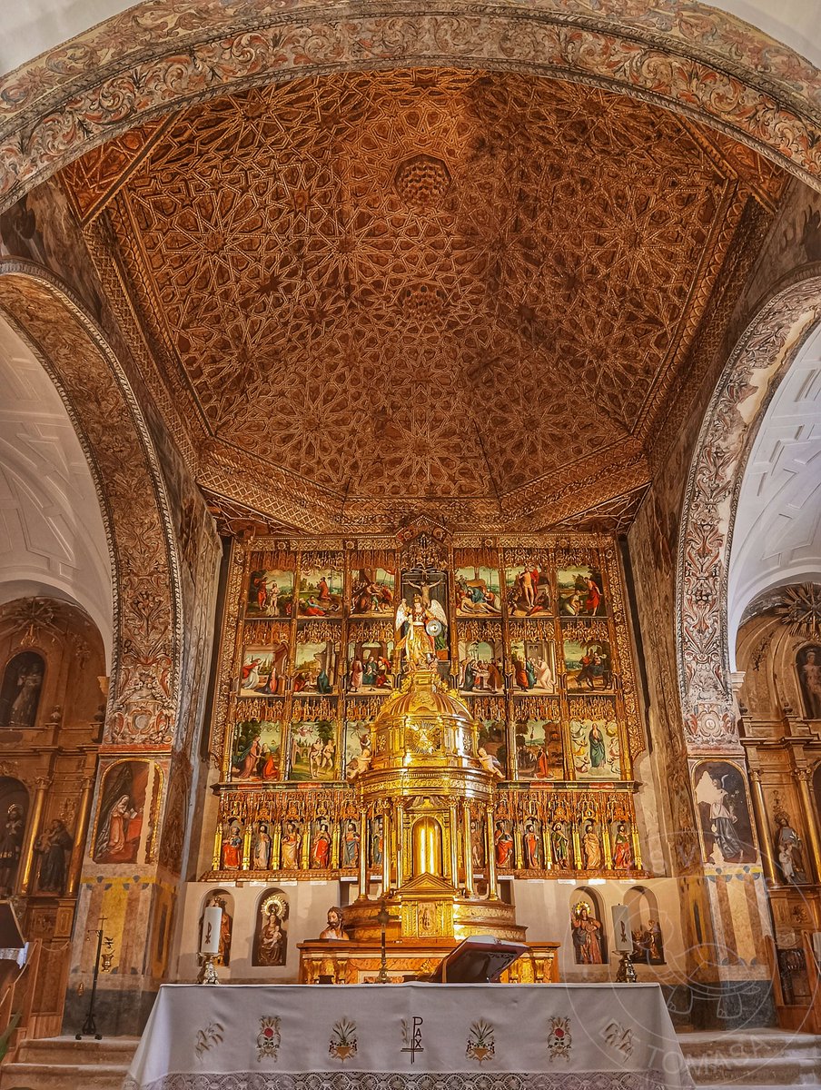 En Pedrosa del Rey (Valladolid) encontramos un artesonado que sumado a las pinturas laterales, al retablo pintado por Lorenzo de Ávila, y al tabernáculo procedente de la desaparecida iglesia protestante, armoniza el presbiterio. La armadura es del siglo XVI, pintada en el XVII.