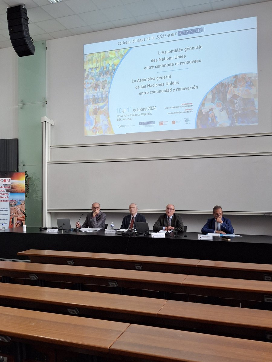 La mesa redonda "La Asamblea General, símbolo de la Comunidad internacional" está cerrando ahora el Coloquio SFDI-AEPDIRI en la Universidad de Toulouse.