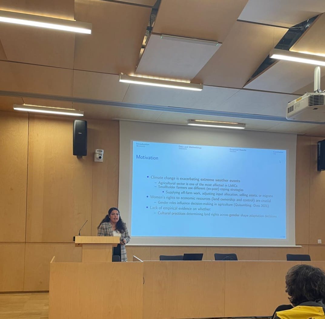 NataLabrador's tweet photo. I had a fantastic time presenting my work at the Workshop on Gender Issues and Development 2024 organized by @UParisNanterre @EconomixU! It was great to spend time with @Camila1Cisneros , @zhou_joooooo , and many others in rainy Paris! https://t.co/c4BrudMydV