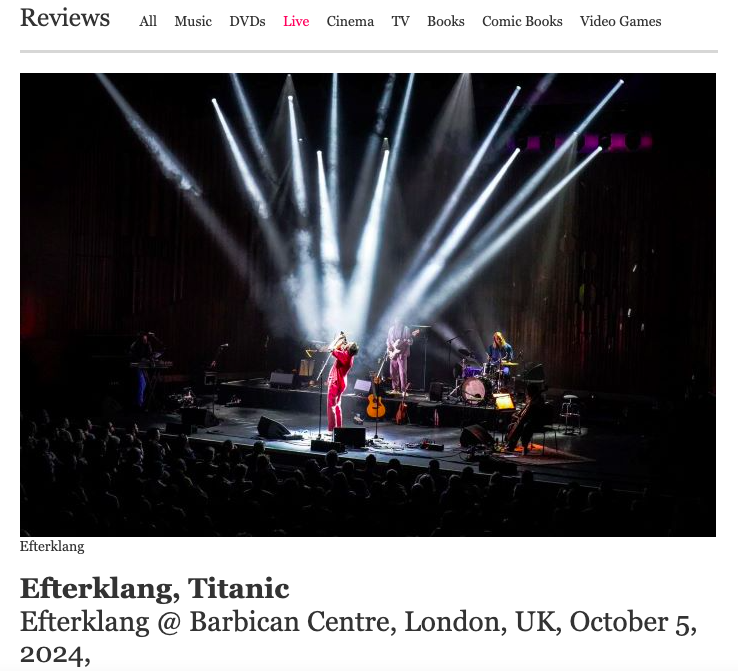 IrinaShtreis's tweet photo. Went to see @Efterklang at @BarbicanCentre  last Saturday and reviewed the show for @Under_Radar_Mag. I also looked at their stunning album "Things We Have In Common" a month earlier (you can find my four-star review in the latest issue of Record Collector). https://t.co/qTJU5AdLhM