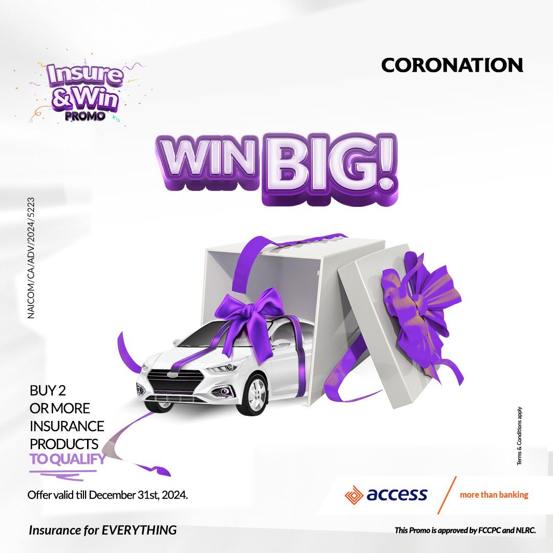 Wizebaba's tweet photo. Secure your assets and be the lucky winner of a brand-new car!!
Who no like better thing? Visit https://t.co/wuIjCJGCFC to get started!🎉
#CoronationInsureAndWin #InsuranceforEverything https://t.co/WPT6TozJoe