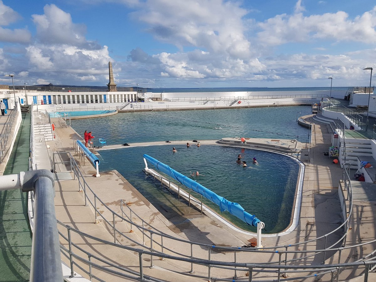 GregoryHoar's tweet photo. At last...@JubileePoolPZ   full immersion in one of Britain's outstanding #seasideheritage survivors. https://t.co/S4BXRlLFon