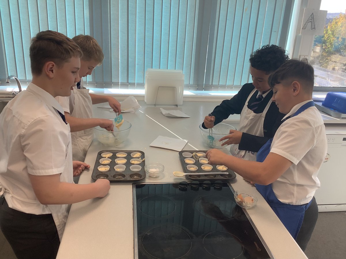 Year 8 doing their first practical of year, cupcakes! Not sure how many will make it home though.