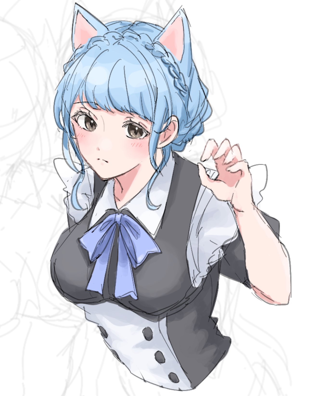 期間限定　猫耳巫女メイド　直筆イラスト コミティア151 値下 猫耳巫女メイド 直筆イラスト コミティア151